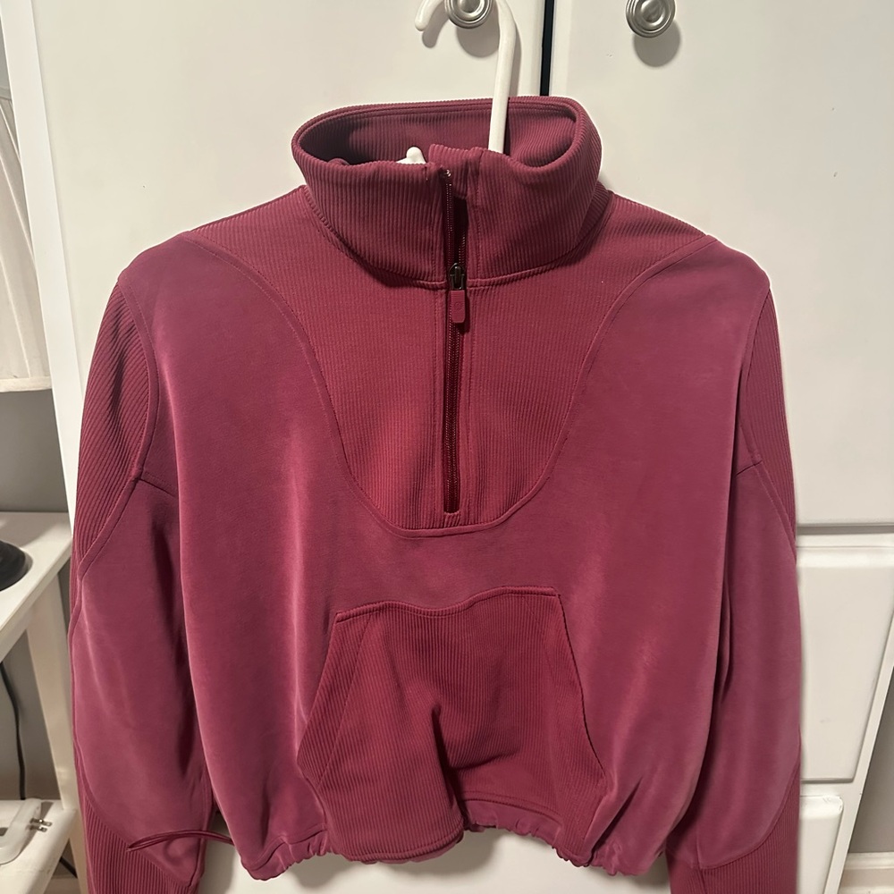 Lululemon Burgundy Softstreme Quarter-Zip Pullover